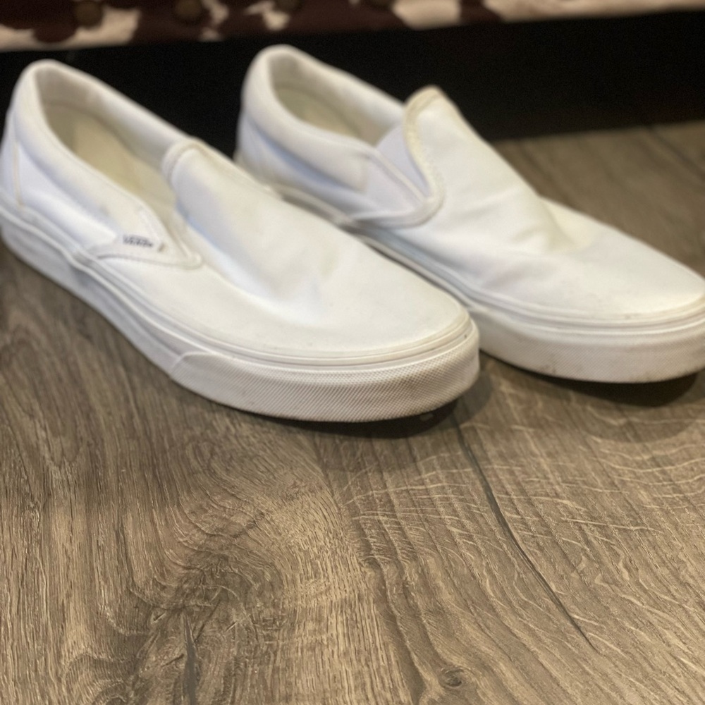 White Slip-On Sneakers
